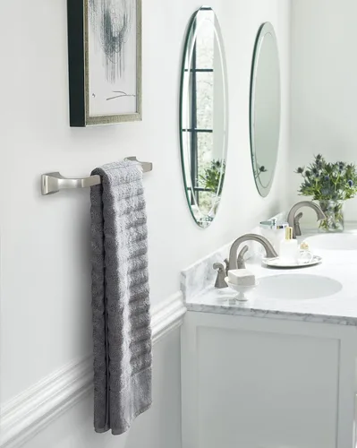Miniatura 2 de Amerock BH36013G10 Toallero de níquel cepillado Toallero de 18 pulgadas (17.992 in) Highland Ridge Toallero de baño Accesorios de baño