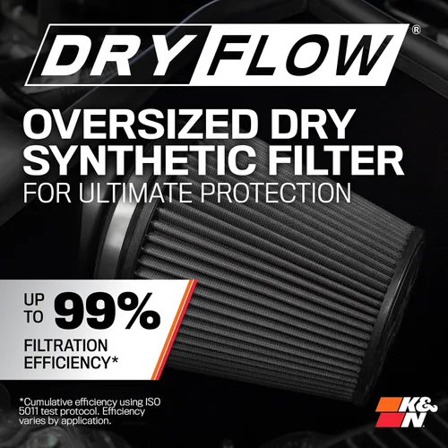 Miniatura 4 de K&N Sistema de admisión de aire frío: Filtro de aire de alto flujo, aumento del rendimiento y remolque: Compatible con Ford 2011-2015: F250, F350