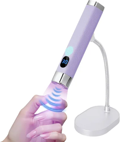 Miniatura 9 de Mini lámpara de uñas UV de mano, luz de curación flash portátil con soporte magnético mejorado y sensor inteligente, secador de uñas recargable