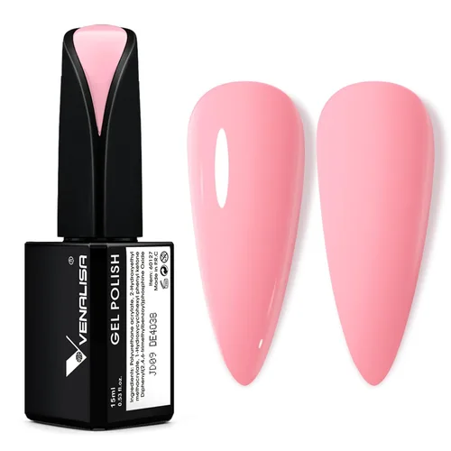 Miniatura 17 de VENALISA - Esmalte de uñas en gel rosa bebé, 0.53 onzas líquidas, color rosa claro, color rosa claro, color rosa nude, primavera y verano, esmalte