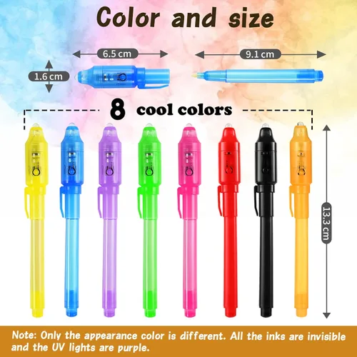 Miniatura 3 de 16 bolígrafos mágicos de tinta invisible para niños, recuerdos mágicos de fiesta, bolígrafo de tinta invisible para escribir mensajes secretos