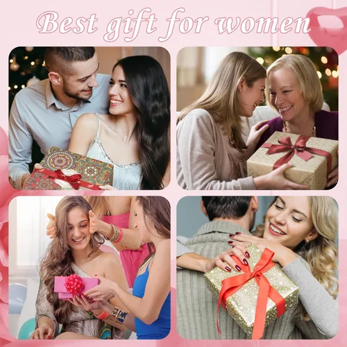 Miniatura 6 de Delicado juego de pulseras de cadena de oro para mujer, chapado en oro real de 14 quilates, pulseras de cadena de eslabones para mujer, pulseras