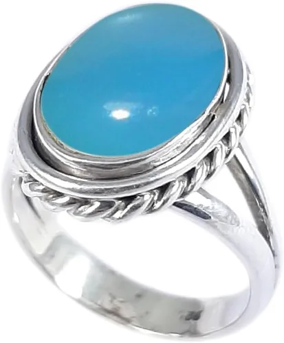 Miniatura 19 de Anillo fino de plata esterlina 925 para mujer, hecho a mano, joyería de piedras preciosas, anillo de moda (1379)