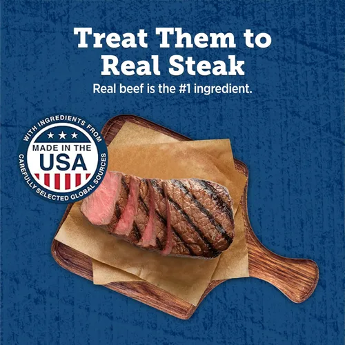 Miniatura 3 de Blue Buffalo True Chews Premium Grillers - Golosinas para perros, fabricadas en los Estados Unidos con ingredientes naturales, bistec, bolsa de 20