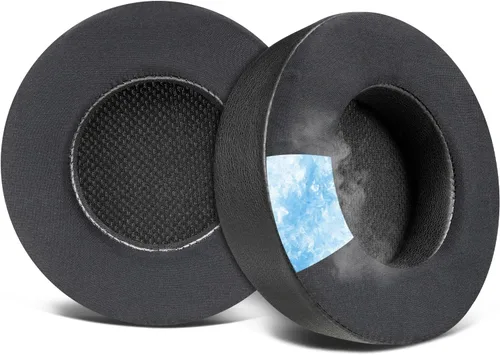 SOULWIT Almohadillas de enfriamiento para auriculares Corsair Virtuoso, almohadillas con espuma de aislamiento de ruido de alta densidad, grosor