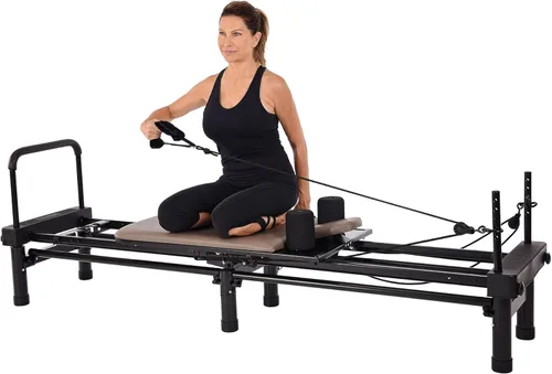 Miniatura 7 de Stamina Products AeroPilates Reformer 651 Máquina de entrenamiento de resistencia para todo el cuerpo para gimnasio en casa con soporte de 10