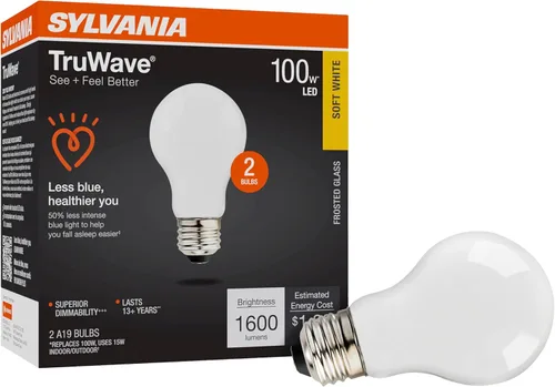 Miniatura 11 de LEDVANCE Sylvania - Bombilla LED TruWave Natural Series A19, equivalente a 75 W, eficiente 11 W, 1100 lúmenes, base media, regulable, esmerilada