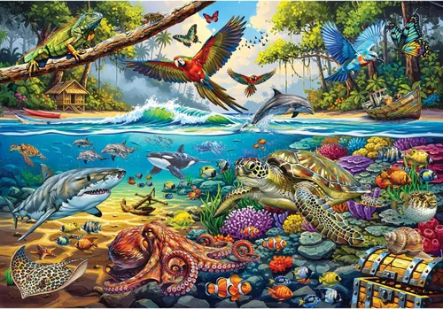 Miniatura 6 de Anatolian Puzzle - Delfines riendo, Rompecabezas de 260 piezas # 3348