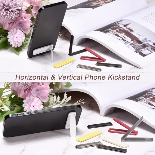 Miniatura 6 de uxcell Soporte para teléfono celular, paquete de 2 soportes de escritorio horizontales y verticales, soporte magnético de ángulo ajustable