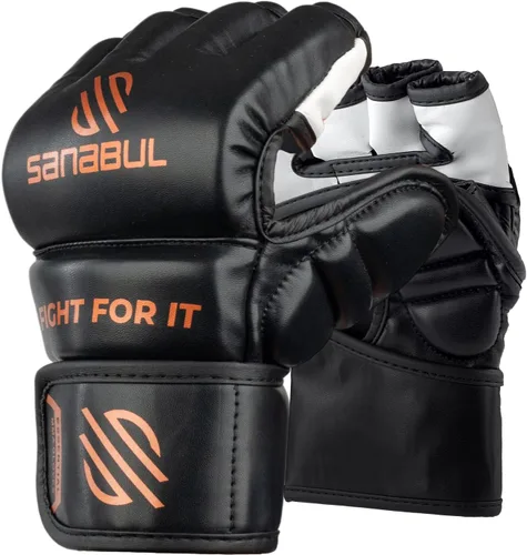 Miniatura 10 de Sanabul Guantes esenciales de 4 onzas MMA para hombres y mujeres, guantes profesionales de lucha de boxeo, Muay Thai Kickboxing para Sparring