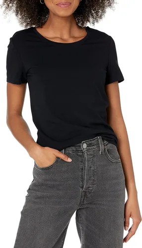 Miniatura 2 de Tienda Essentials - Camiseta de manga corta con cuello redondo y ajuste clásico para mujer, paquete múltiple
