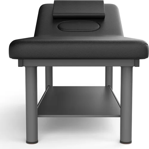 Miniatura 5 de pouseayar Cama de masaje estacionaria profesional resistente, amplia mesa de masaje estacionaria con respaldo para mesa de tratamiento, terapia Negro