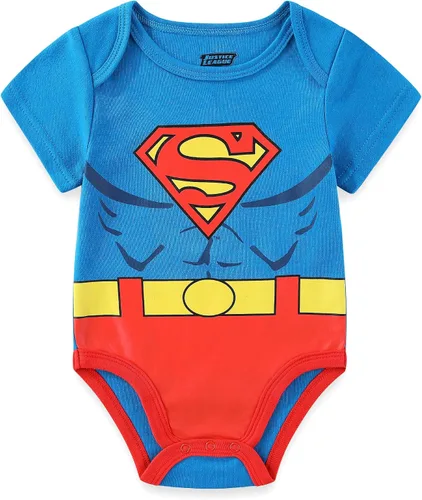 Miniatura 2 de WARNER BROS Justice League Batman, Superman, Flash, Aquaman and Green Lantern Baby Boys 5 Pack Creepers for Infants