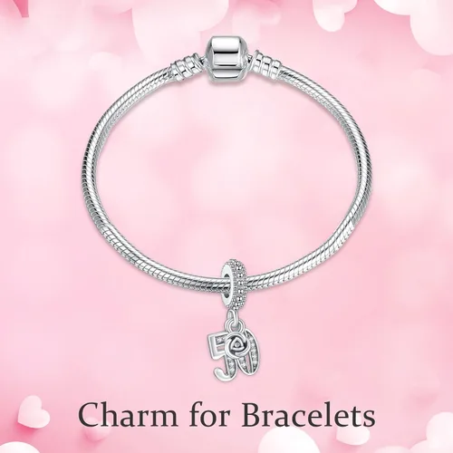 Miniatura 38 de Amufer S925 Charms for Women, compatible with Pandora Bracelets and Necklaces, Jewelry Gift