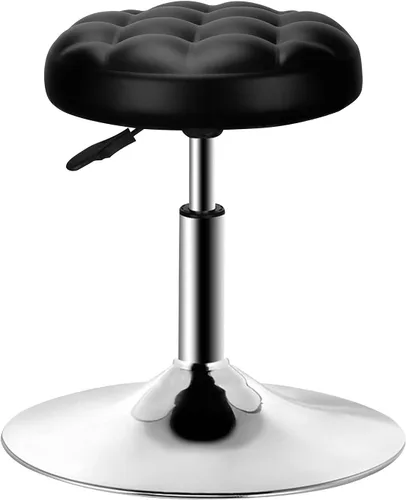 Miniatura 11 de QiCheng & LYS - Taburete redondo de oficina, altura ajustable, taburete de 360 grados, para oficina, hogar, cocina, belleza, taburete sin ruedas