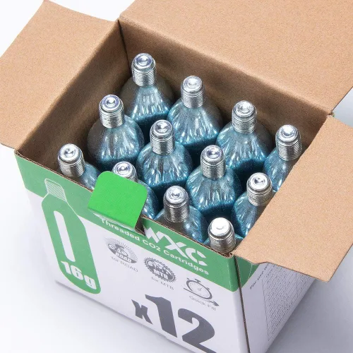Miniatura 6 de CXWXC Cartuchos roscados de CO2 de 16g / 25g o inflador de CO2 para neumáticos de bicicleta - Cartucho para inflador de CO2 con conexión roscada