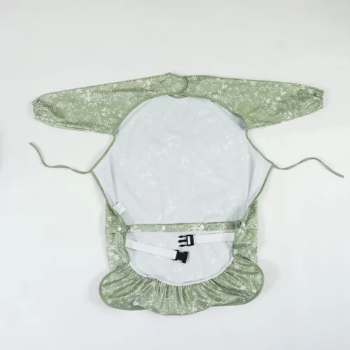 Miniatura 9 de Paquete de 2 baberos de bebé de manga larga, overol para comer, impermeable, se fija a la silla alta y la mesa, edades de 1 a 3 años Hoja