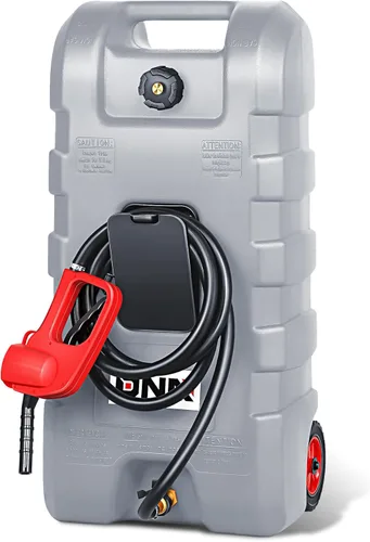 ‎DNA MOTORING - Contenedor portátil de combustible de 58 litros para gasolina, diésel, aceite ligero, 13 galones, 2 galones/min, gris, TOOLS-00302