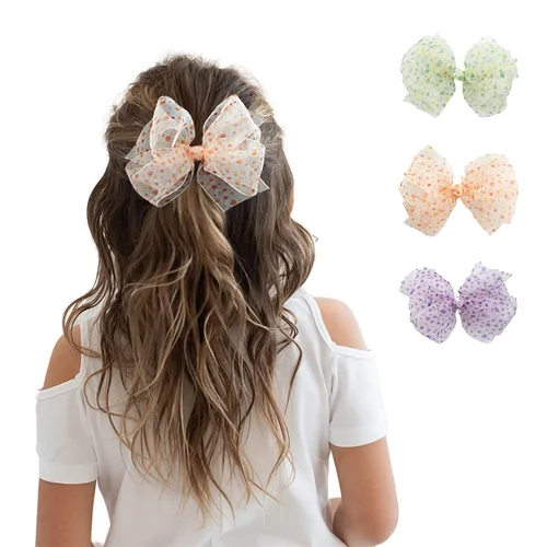 Miniatura 24 de 2 pinzas para el cabello con lazo grande para niñas y mujeres, accesorio elegante para el cabello para cumpleaños, uso diario, vacaciones y fiestas