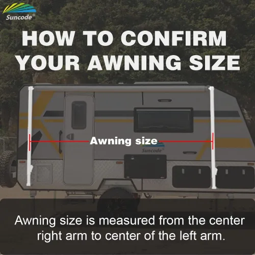 Miniatura 9 de Suncode Toldo para autocaravana para caravana, cámper y remolques de viaje, kit completo de toldo manual para caravana, toldo manual para cámper