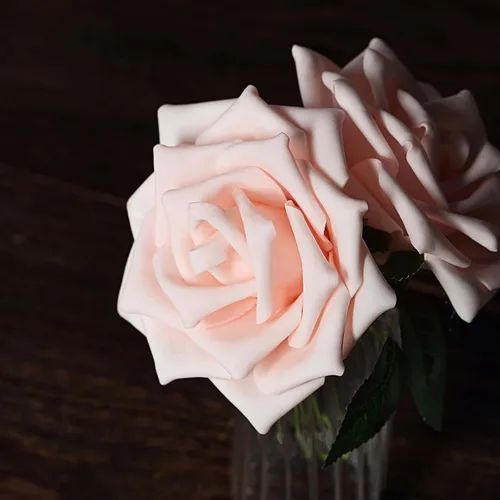 Miniatura 8 de Efavormart - 24 rosas de espuma artificial de 5 pulgadas con tallo y hojas para bodas, fiestas, hogar, eventos, boda, aniversario, fiesta, color oro