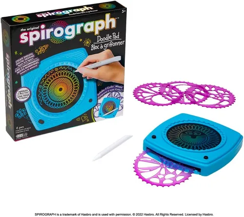 Miniatura 3 de Spirograph Doodle Pad - Artes y manualidades, arte para rascar, tableta de escritura LCD para niños, juguetes para niños, suministros de arte, kit