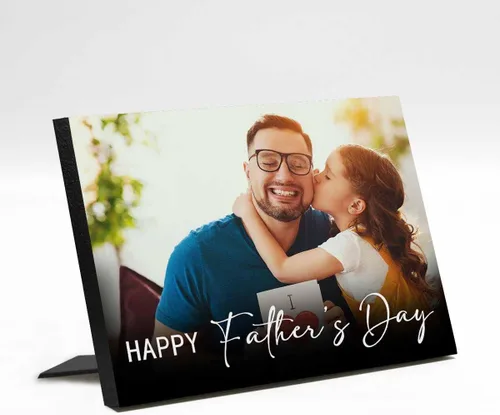 Miniatura 19 de InterestPrint Panel de fotos personalizado para papá y nombre para exhibición de mesa Daddy to Us You're the World, marco de fotos personalizado