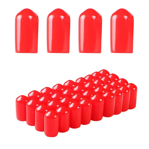 Miniatura 44 de Cubierta de tapa de extremo redondo de goma 0.08 pulgadas (0.079 in), protectores de rosca de tornillo de PVC flexible de tubería de tubería