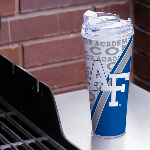 Miniatura 2 de Rico Industries Taza acrílica NCAA estándar de 24 onzas con tapa con bisagra, taza de doble pared oficialmente licenciada con pajita