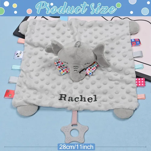 Miniatura 3 de Manta de seguridad para bebé, regalos personalizados para bebés con nombre, regalos para baby shower de Navidad, juguetes para bebés recién nacidos