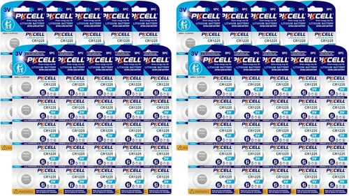 Miniatura 8 de PKCELL CR1225 batería de litio de 3 V, modelo CR 1225, pilas de botón para termómetro, vida útil de 5 años (5 unidades)