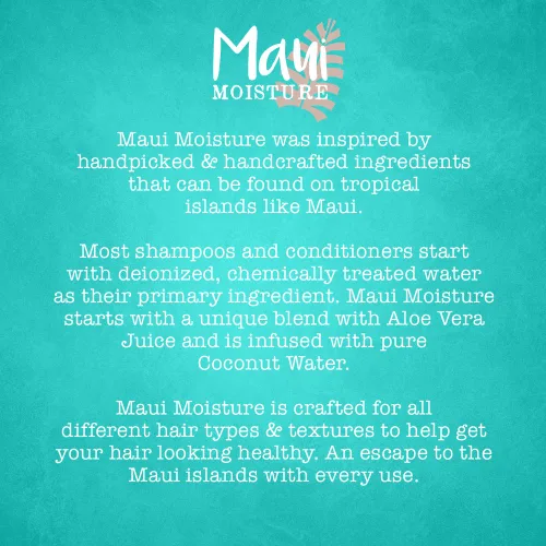 Miniatura 7 de Maui Moisture Acondicionador nutritivo y humectante + leche de coco para hidratar y desenredar el cabello rizado, acondicionador hidratante diario