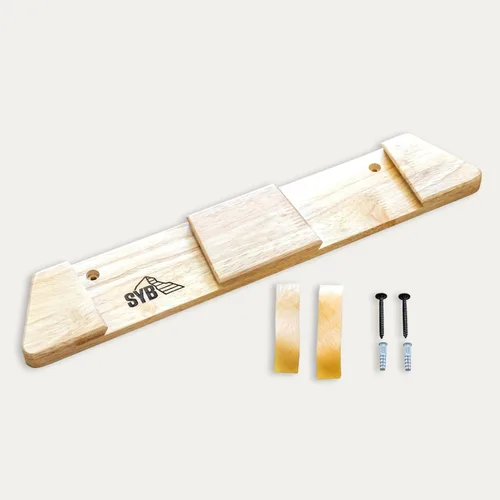 Miniatura 7 de StoreYourBoard Soporte de pared horizontal de madera para esquís – Organizador de pared de esquí resistente, soportes de esquí que ahorran espacio