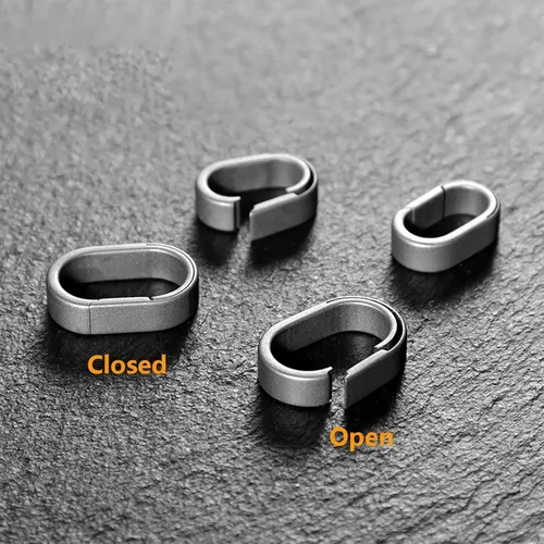 Miniatura 2 de 6 llaveros de titanio de liberación rápida, conector múltiple EDC Split llavero mosquetón regalo para hombres y mujeres