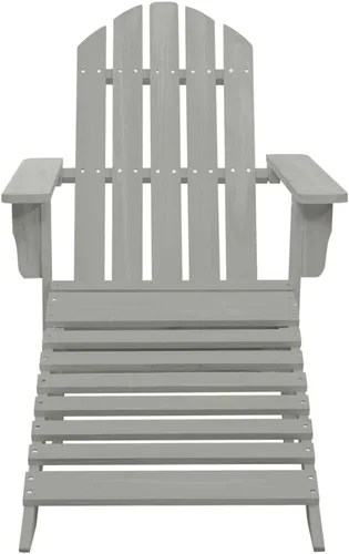 Miniatura 6 de Grand Fauteuil de Jardin Adirondack Démontable con mesa otomana y otomana y macizo Bois de Sapin Gris para patio, terraza, jardín, cómodo y duradero