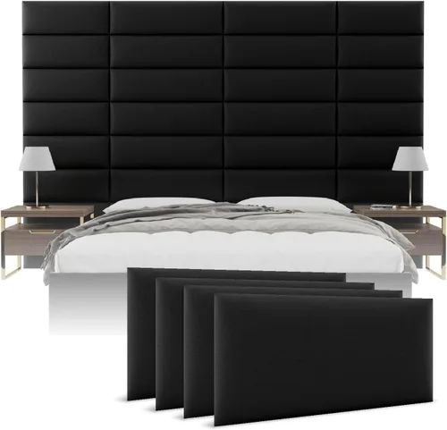 Miniatura 42 de Cabeceras tapizadas Vänt - Paneles de pared para montar en la pared tamaño Queen/Full - Champán neutro metálico - Juego de 4 paneles