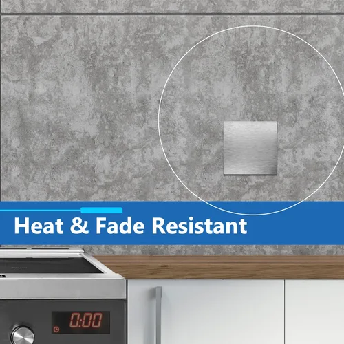 Miniatura 4 de LIDER Placa de Pared de Metal Doble Lisa, Resistente a la Temperatura e Impacto, Acero Inoxidable 304, Cubierta sin Tornillos, Actualización