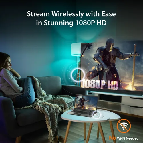 Miniatura 2 de j5create ScreenCast - Mini transmisor y receptor HDMI inalámbrico, 1080p a 60Hz 5G+2.4G, adaptador de pantalla inalámbrico FHD de baja latencia