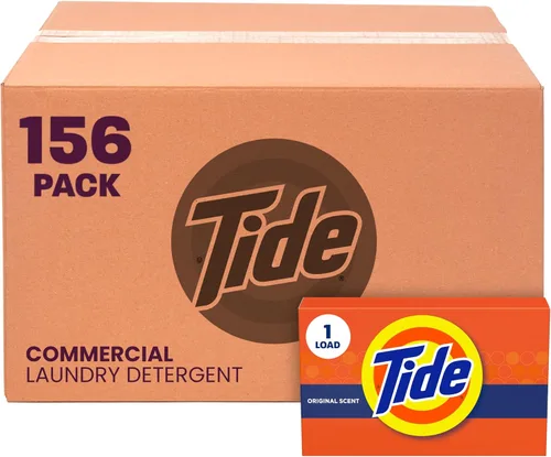 P&G Professional Tide Powder - Detergente para ropa, aroma original, de un solo uso, 1.4 onzas (caja de 156)