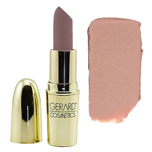 Gerard Cosmetics Lipstick Underground, lápiz labial gris malva con acabado satinado de lujo, altamente pigmentado, fórmula suave con ingredientes