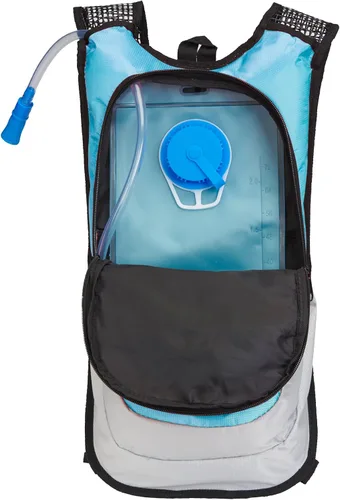 Miniatura 2 de Black Mountain Products Paquete de hidratación - Bolsa de agua de 2 litros con compartimento de almacenamiento extra grande Azul