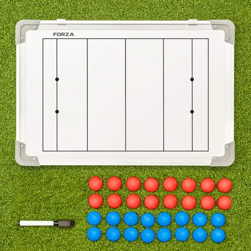 Miniatura 18 de FORZA Pizarra blanca de entrenamiento deportivo de doble cara de 18 x 12 pulgadas 13 opciones deportivas – Marcadores magnéticos, bolígrafo