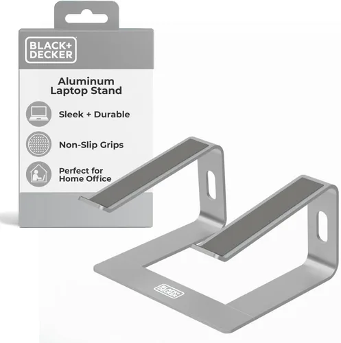 Miniatura 10 de BLACK+DECKER Soporte ergonómico para laptop para escritorio, soporte ergonómico para computadora portátil, compatible con MacBook Notebook, soporte