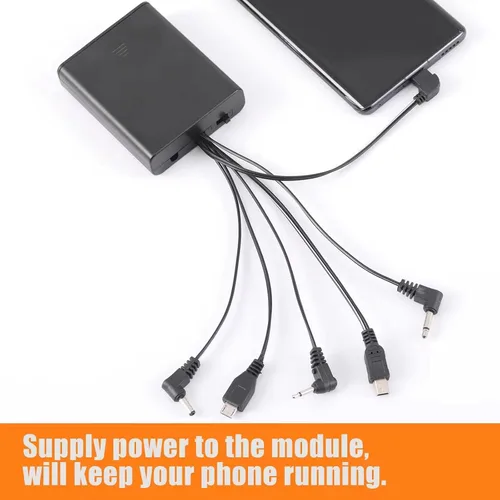 Miniatura 7 de Caja de fuente de alimentación externa con seis conectores tipo e interruptor de encendido/apagado para varios equipos de CC, como algunos tipos