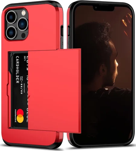 Miniatura 35 de Nvollnoe Funda para iPhone 13 con Portarjetas [Almacena 5 Tarjetas] Funda Cartera de Doble Capa Resistente de Servicio Pesado a Prueba de Golpes