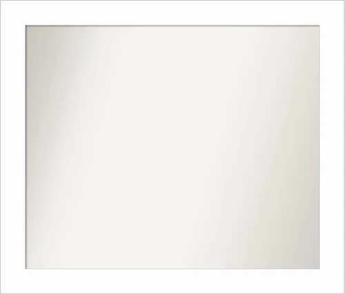 Miniatura 327 de Amanti Art Espejo de baño blanco para sobre el fregadero, 24 x 24 pulgadas, hecho a medida, espejo de tocador cuadrado blanco estrecho, marco