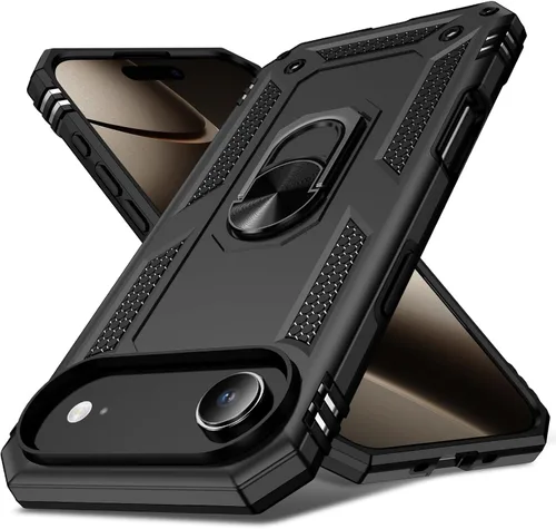 Miniatura 26 de 17 Pro - Funda de teléfono para hombre con anillo de soporte, armadura resistente de grado militar para iPhone 17 Pro, funda a prueba de golpes, Azul