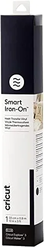 Miniatura 13 de Cricut Smart 2008695 - Vinilo termotransferible para planchar, 1 lámina, 13.0 in x 3.0 ft, blanco, (3 pies), 2008695