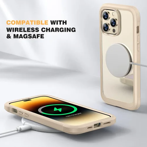 Miniatura 253 de Diaclara Funda diseñada para iPhone 16, mejorada [protección completa de la cámara], carcasa resistente de cuerpo completo con protector de pantalla