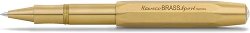 Kaweco BRASS SPORT - Bolígrafo de gel/tinta para zurdos y diestros (13,0 cm, con bola de cerámica, incluye mina de 0,7 mm, diseño clásico)